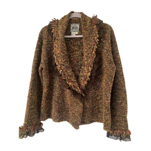 Vintage Curio cardigan sweater sz Large - Picture 1 of 4